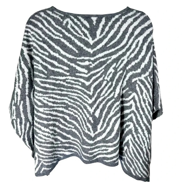 Ann Taylor poncho gray and white - Picture 1 of 4